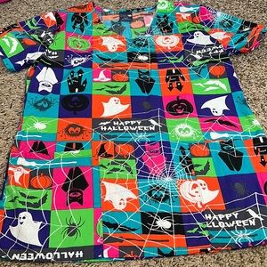 Small Halloween scrub top